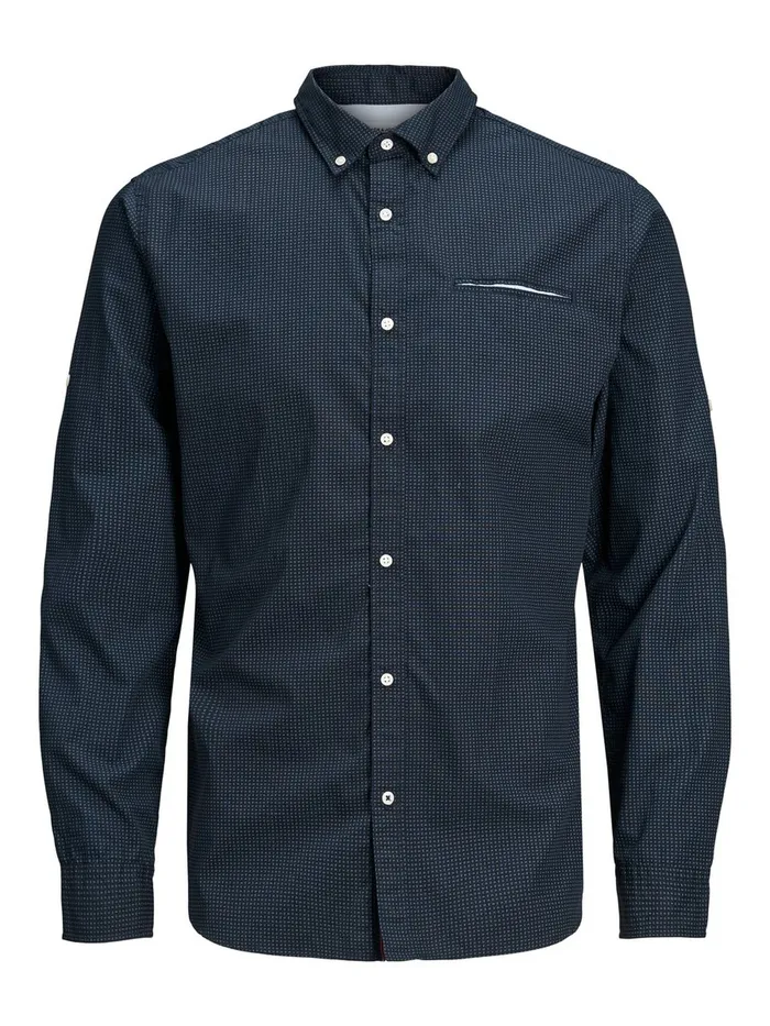 Shirts JACK and JONES Mens BUTTONDOWN LINEN SHIRT Blue Navy Blazer Gift 4 You