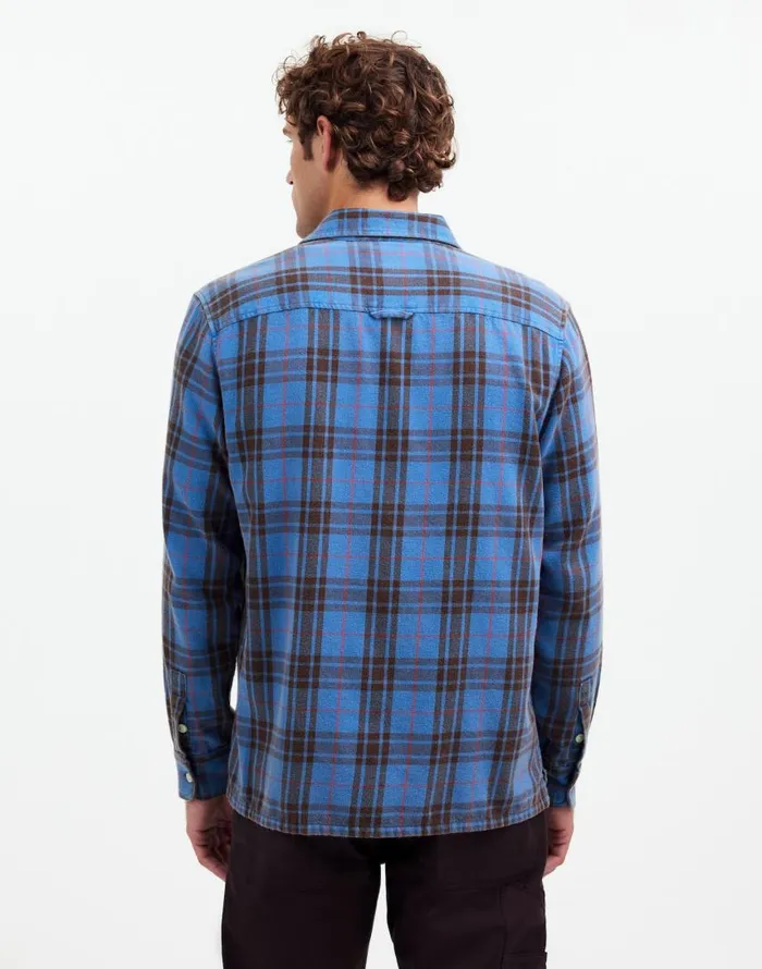 Shirts Men Madewell Easy Shirt In Brushed Flannel Honorary Blue