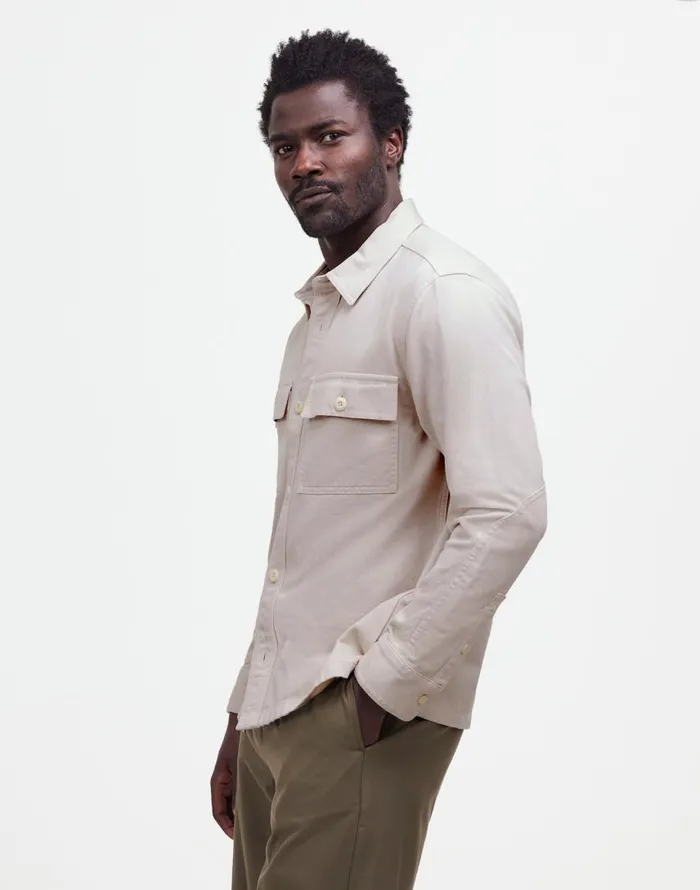 Shirts Men Madewell StraightHem Work Shirt In Garment Dye Vintage Linen
