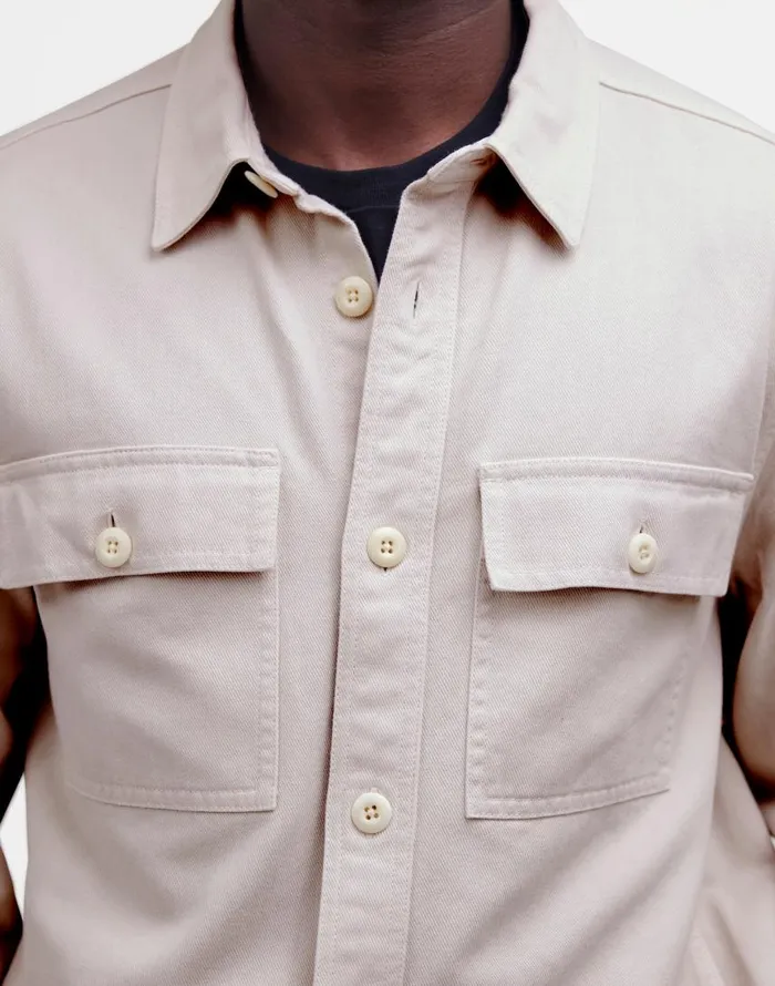 Shirts Men Madewell StraightHem Work Shirt In Garment Dye Vintage Linen