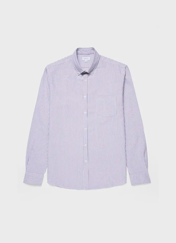 Shirts ussunspel Men Button Down Oxford Shirt WhiteNavy