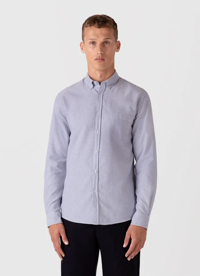Shirts ussunspel Men Button Down Oxford Shirt WhiteNavy Shirts ussunspel Men Button Down Oxford Shirt WhiteNavy