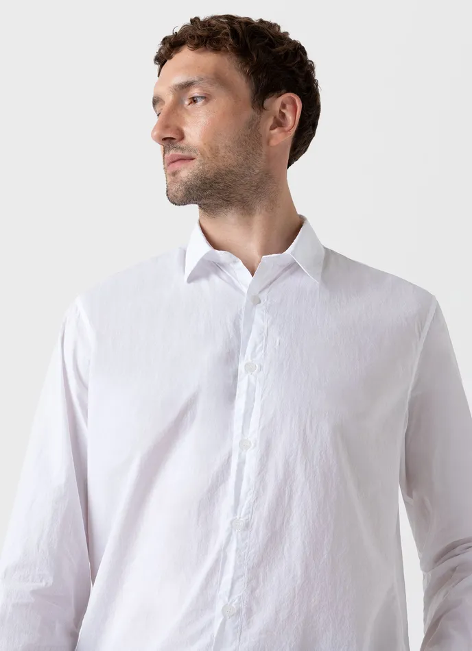 Shirts ussunspel Men Lightweight Poplin Shirt White Shirts ussunspel Men Lightweight Poplin Shirt White