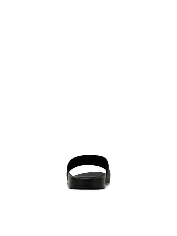 Shoes JACK and JONES Junior BOYS DEBOSSED LOGO POOL SLIDES Black Anthracite Near Me