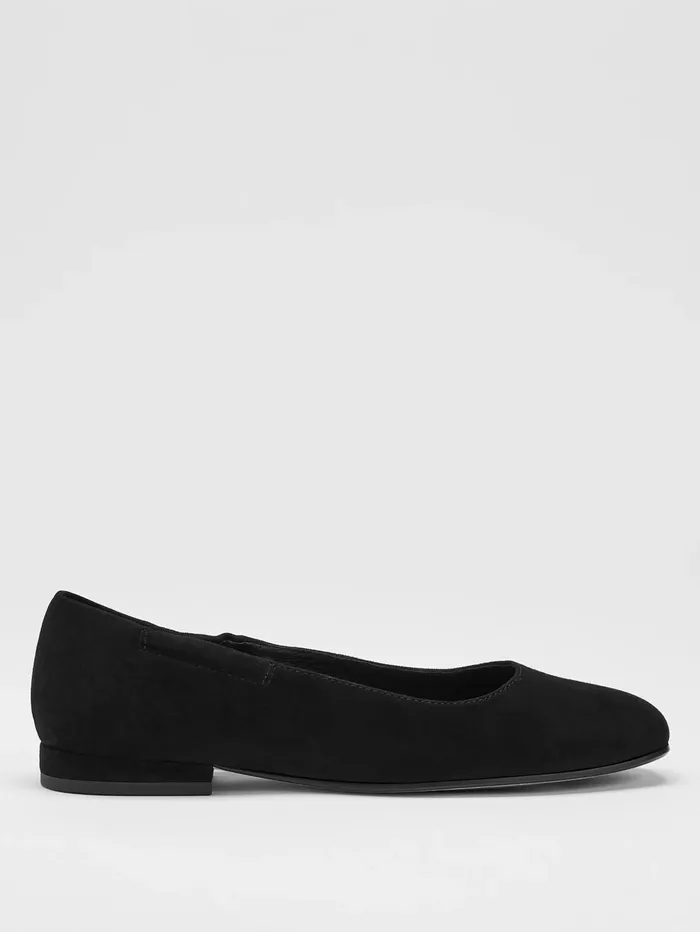Shoes Women Eileen Fisher Selle Suede Ballet Flat Black