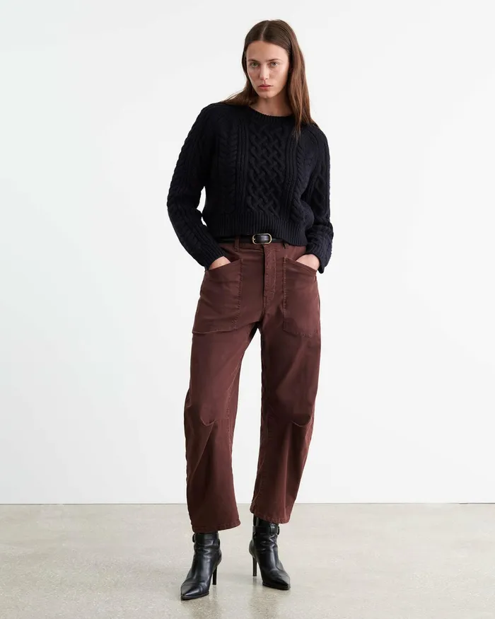 SHON PANT Wood Women Nili Lotan Pants and Shorts