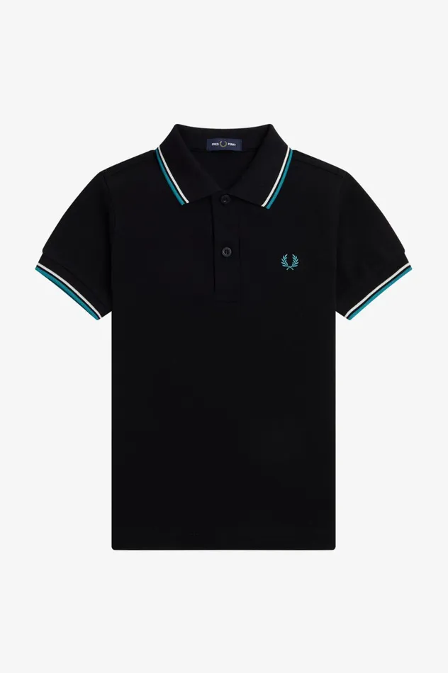 Shop The ShirtKids Twin Tipped Shirt Blackecrudeep Mint Fred Perry Kids