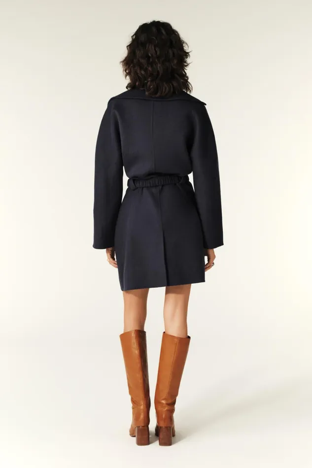 Short Coat Kara Blue Women Baandsh Jackets and Coats