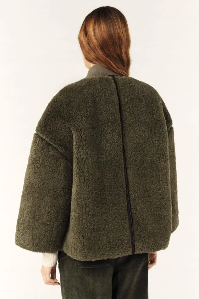 Short Coat Maury Green Women Baandsh Jackets and Coats