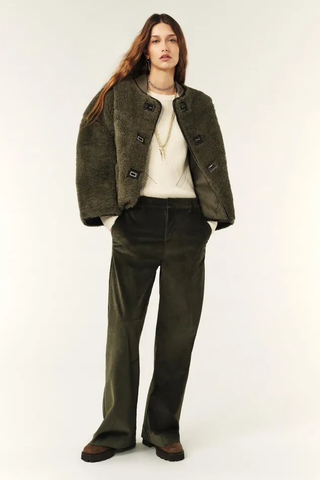 Short Coat Maury Green Women Baandsh Jackets and Coats