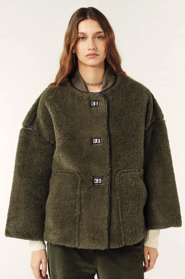 Short Coat Maury Green Women Baandsh Jackets and Coats