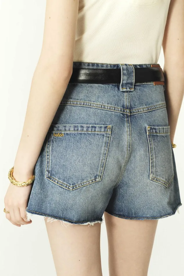 Short David Blue Women Baandsh Skirts and Shorts