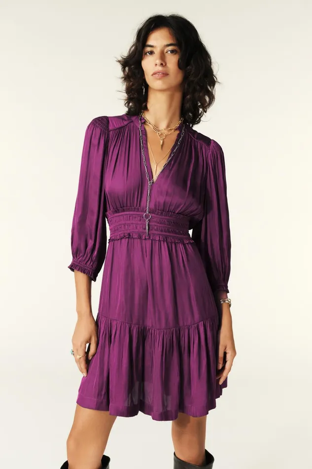 Short Dress Cyrilia Purple Women Baandsh Dresses