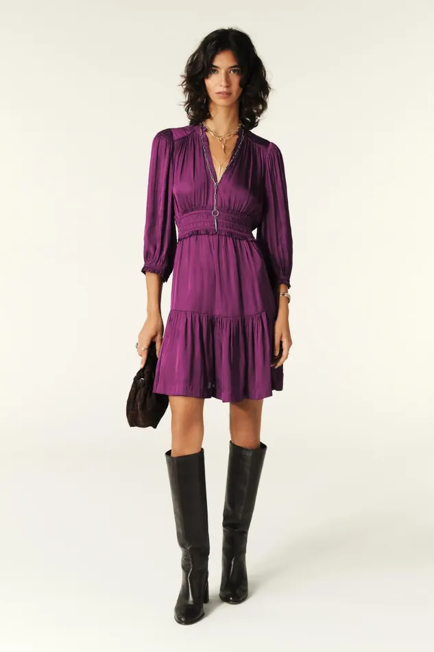 Short Dress Cyrilia Purple Women Baandsh Dresses