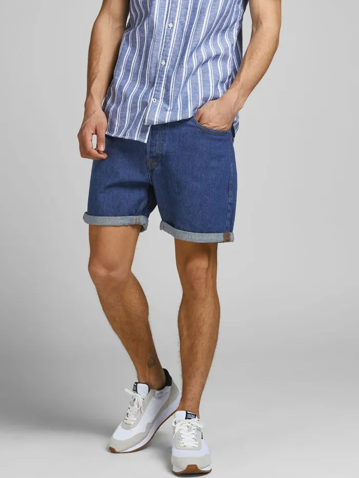 Shorts JACK and JONES Mens CHRIS ORIGINAL AM 999 DENIM SHORTS Blue Blue Denim On Sale Shorts JACK and JONES Mens CHRIS ORIGINAL AM 999 DENIM SHORTS Blue Blue Denim On Sale