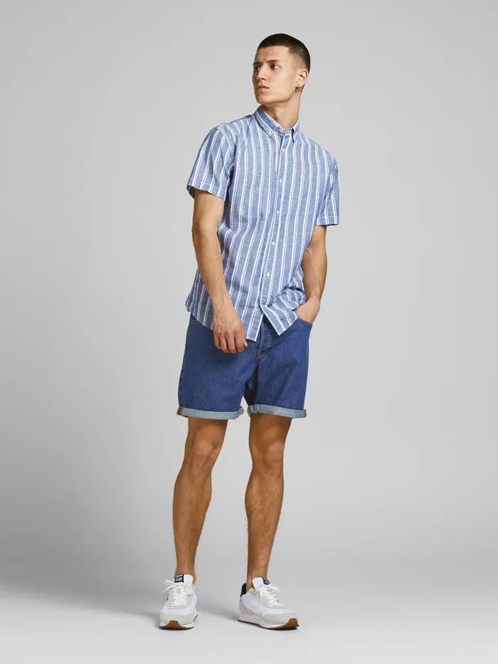 Shorts JACK and JONES Mens CHRIS ORIGINAL AM 999 DENIM SHORTS Blue Blue Denim On Sale
