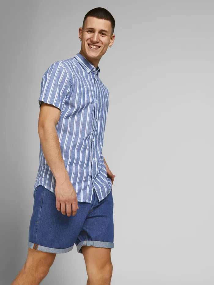 Shorts JACK and JONES Mens CHRIS ORIGINAL AM 999 DENIM SHORTS Blue Blue Denim On Sale