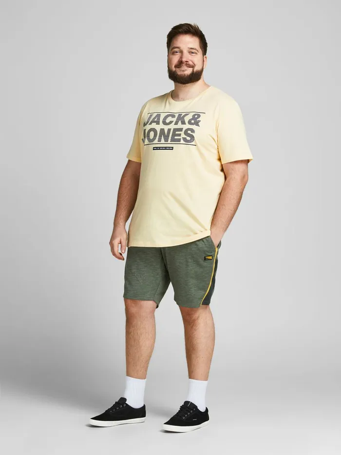 Shorts JACK and JONES Mens CLASSIC PLUS SIZE SWEAT SHORTS Green Oil Green Near Me
