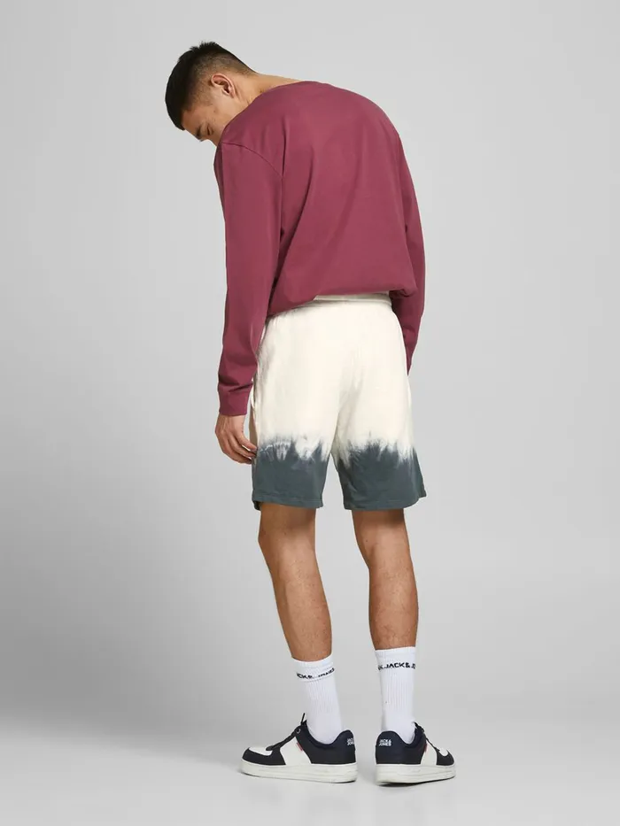 Shorts JACK and JONES Mens COLOR GRADIANT SWEAT SHORTS White Cloud Dancer On Sale