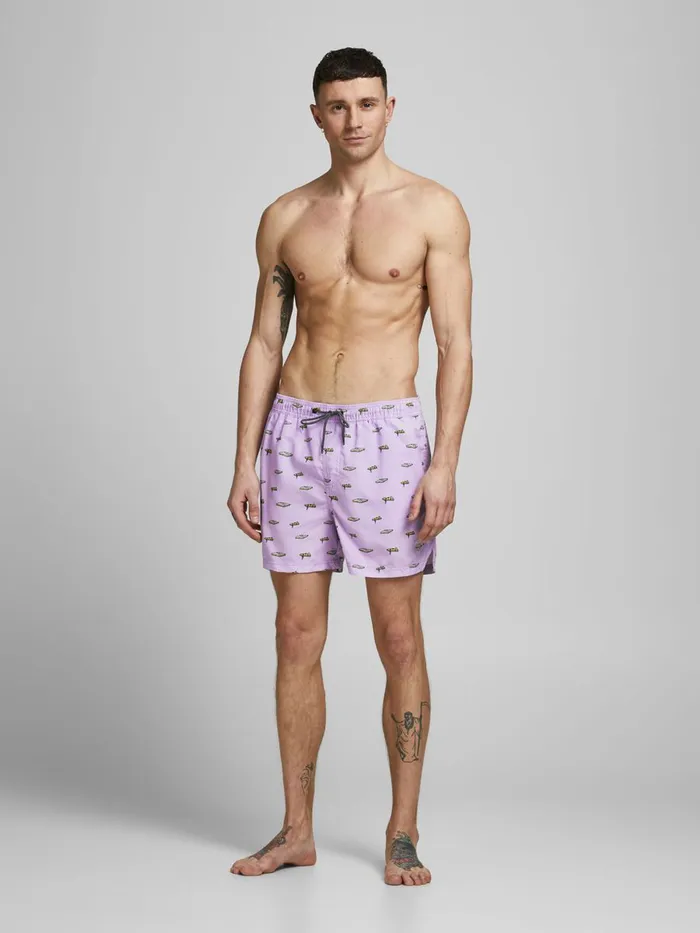 Shorts JACK and JONES Mens RECYCLED POLYESTER SWIM SHORTS Pastel Lavender Casaul
