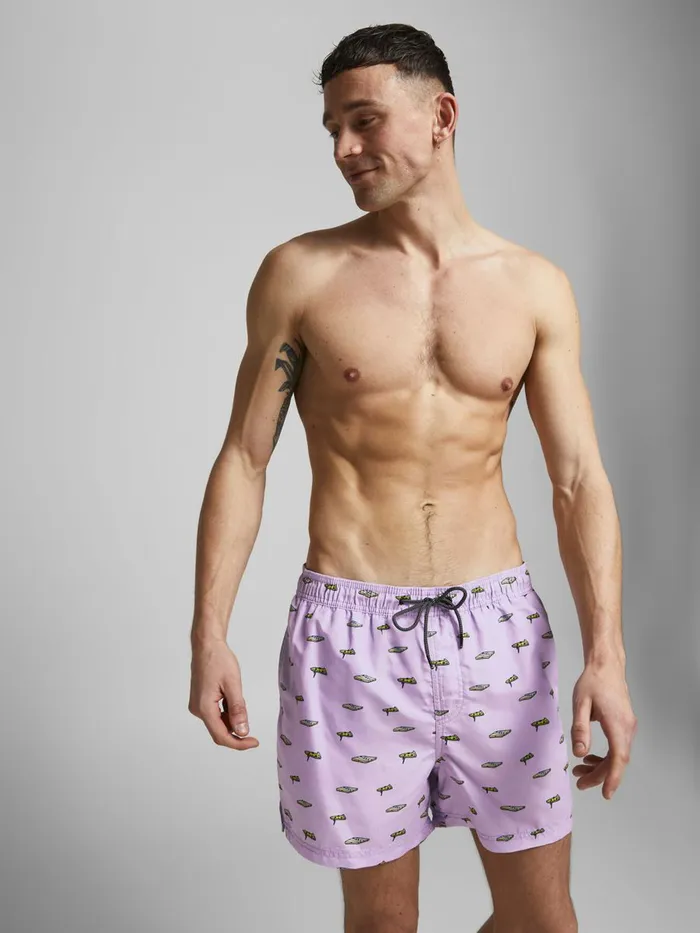 Shorts JACK and JONES Mens RECYCLED POLYESTER SWIM SHORTS Pastel Lavender Casaul