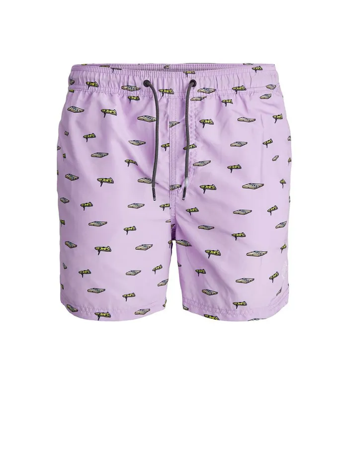 Shorts JACK and JONES Mens RECYCLED POLYESTER SWIM SHORTS Pastel Lavender Casaul