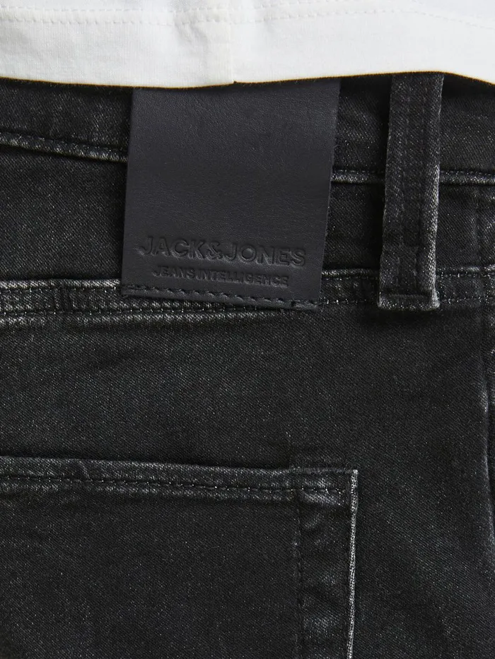 Shorts JACK and JONES Mens RICK ICON GE 437 INDIGO KNIT DENIM SHORTS Black Black Denim Popular