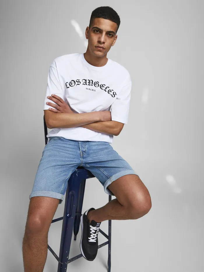 Shorts JACK and JONES Mens RICK ORIGINAL NA 030 DENIM SHORTS Blue Blue Denim Gift for Friend