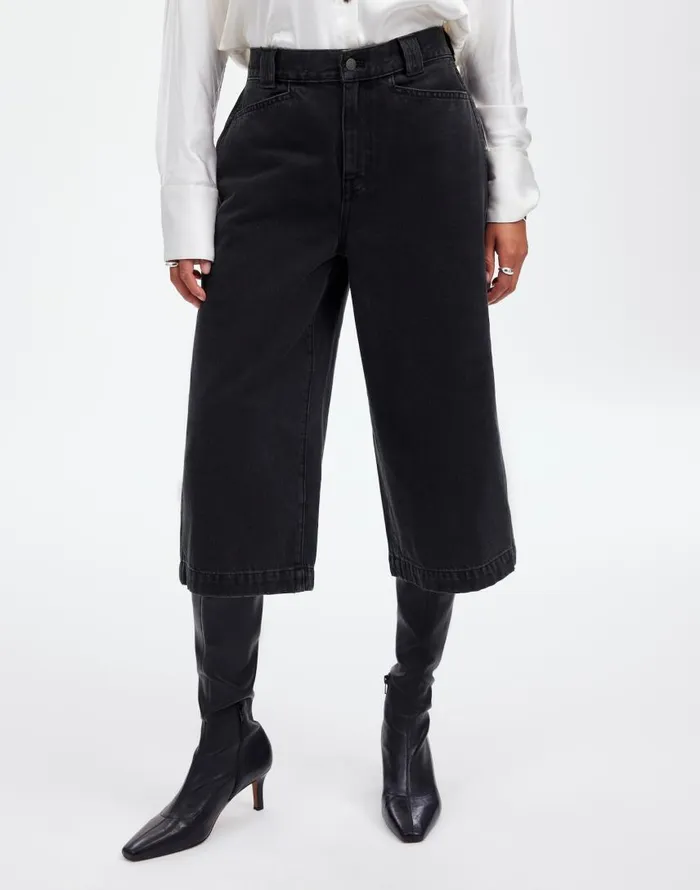 Shorts Women Madewell Denim Culottes In Jonston Wash Johnston Wash