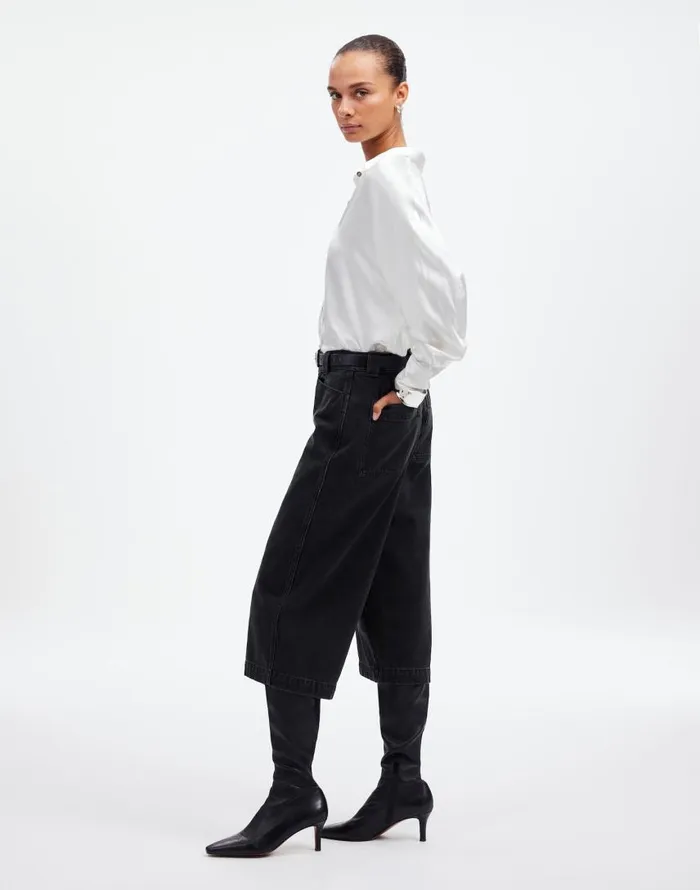 Shorts Women Madewell Denim Culottes In Jonston Wash Johnston Wash