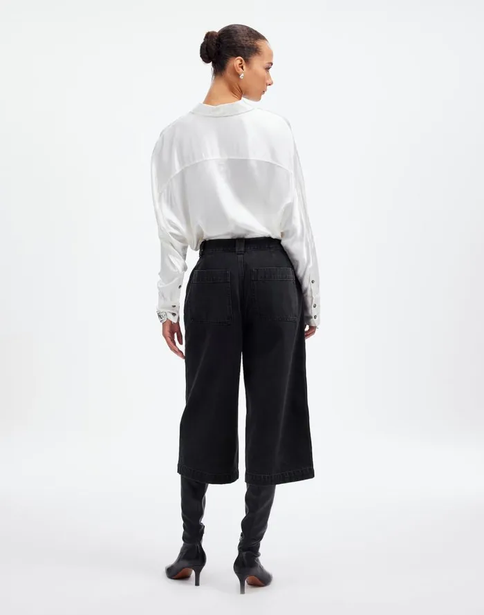 Shorts Women Madewell Denim Culottes In Jonston Wash Johnston Wash