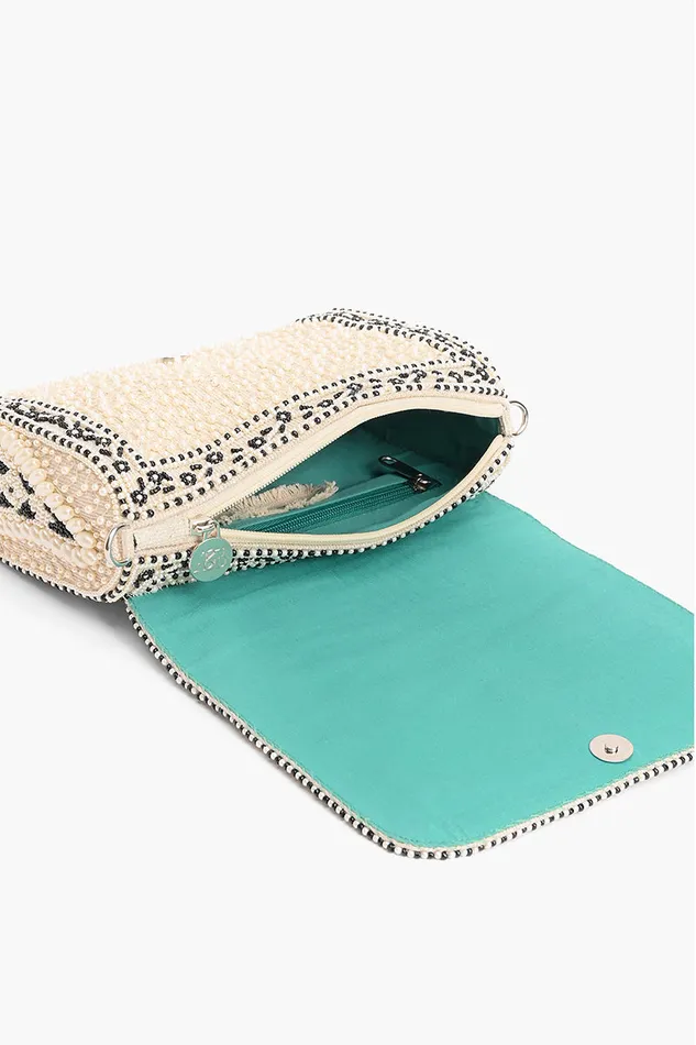 Shoulder Bags America and Beyond Women Emerald Stone Embellished Shoulder Bag