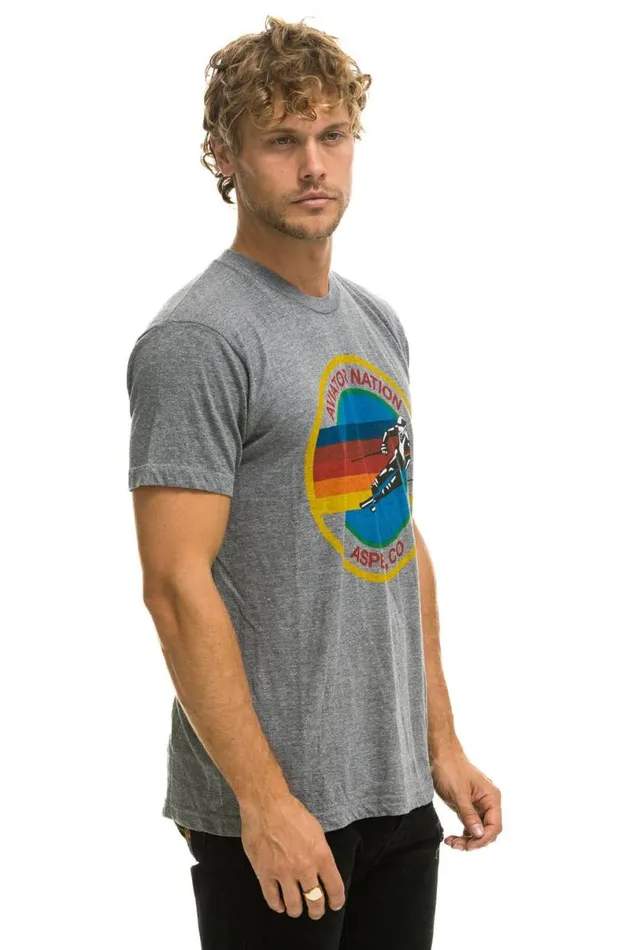 Signature Aspen Tee 8211 Heather Grey WomenMen Aviator Nation Tees
