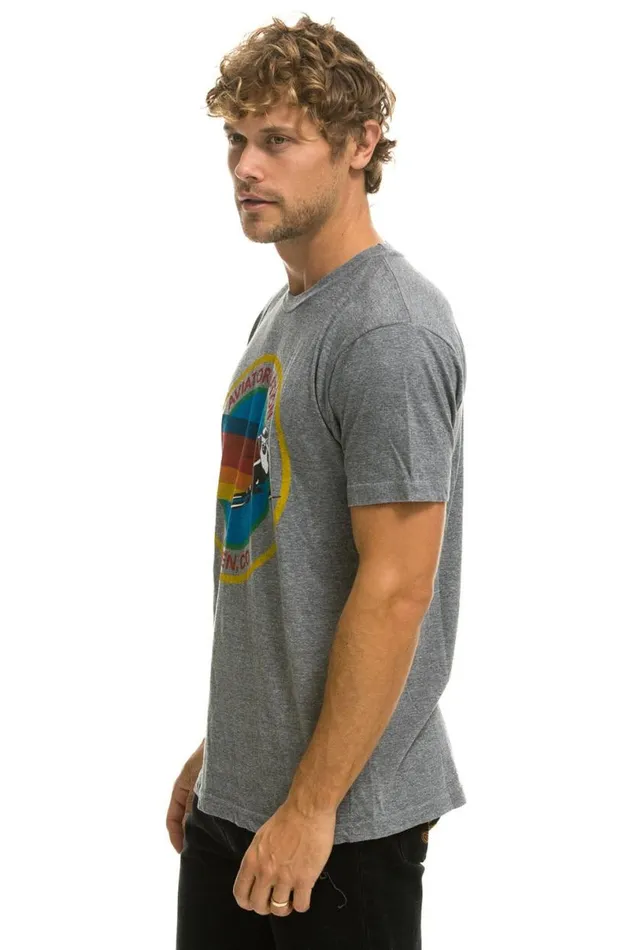 Signature Aspen Tee 8211 Heather Grey WomenMen Aviator Nation Tees