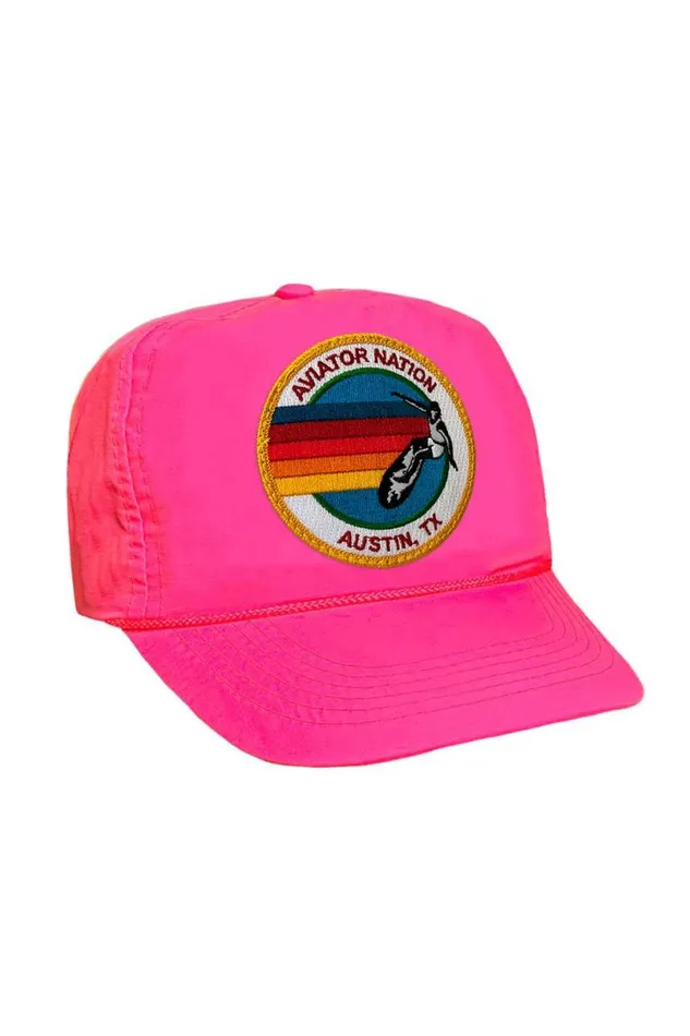 Signature Austin Vintage Nylon Trucker Hat WomenMen Aviator Nation Trucker Hats