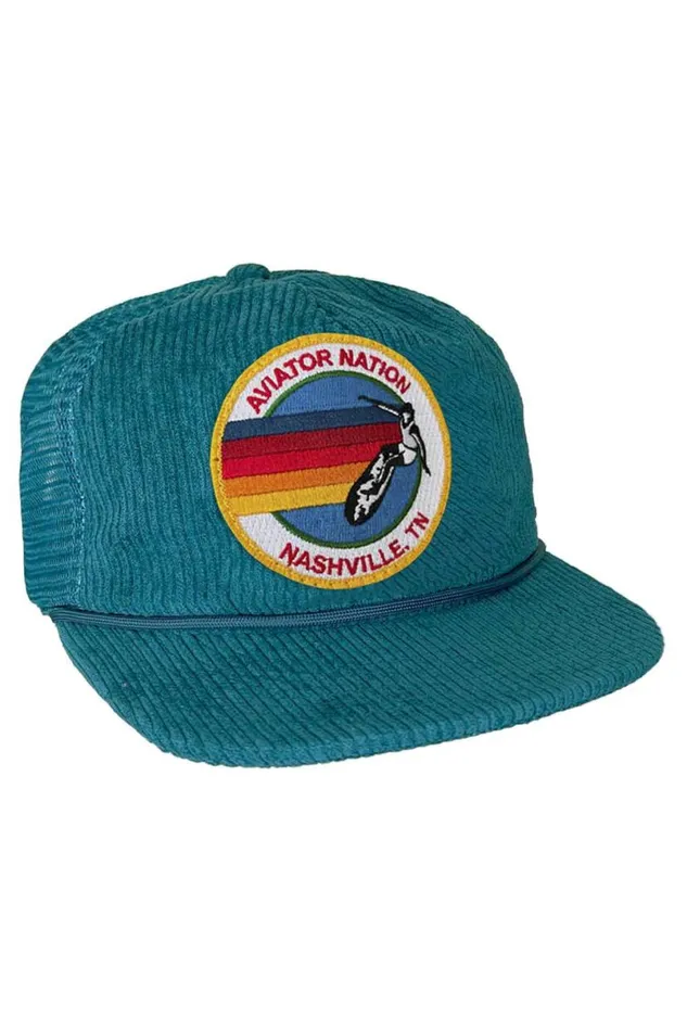 Signature Nashville 8211 Vintage Corduroy Mesh Trucker WomenMen Aviator Nation Trucker Hats