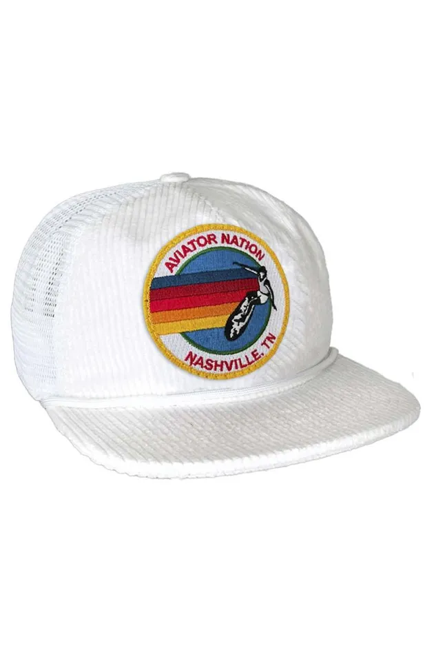 Signature Nashville 8211 Vintage Corduroy Mesh Trucker WomenMen Aviator Nation Trucker Hats