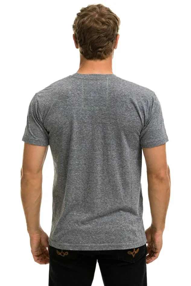 Signature Small Circle Logo Tee 8211 Heather Grey WomenMen Aviator Nation Tees
