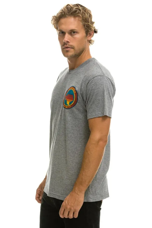 Signature Texas Small Logo Tee 8211 Heather Grey WomenMen Aviator Nation Tees