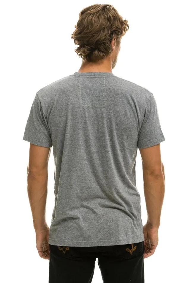 Signature Texas Small Logo Tee 8211 Heather Grey WomenMen Aviator Nation Tees