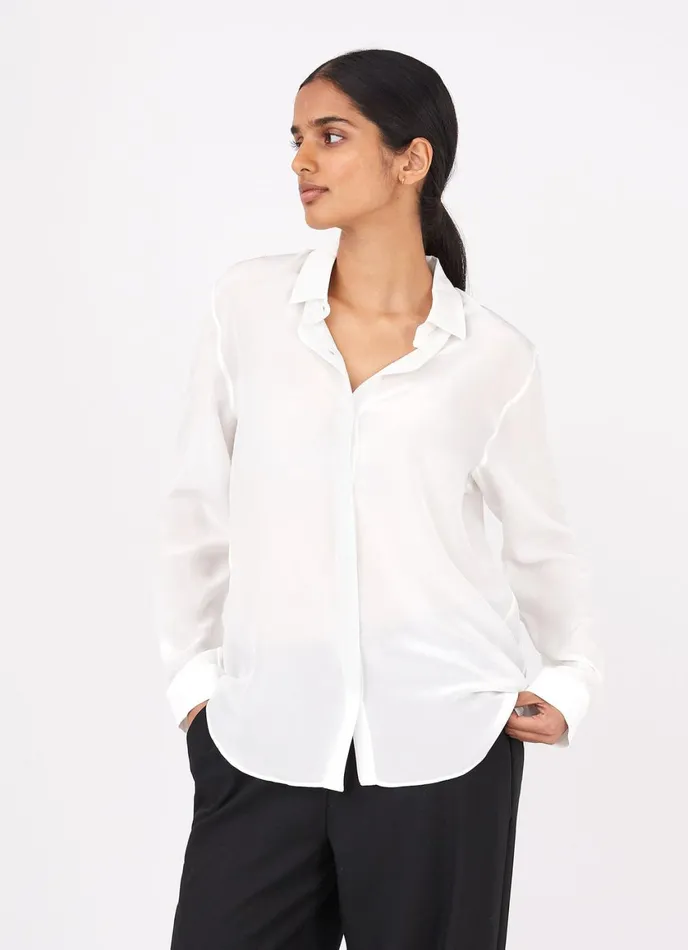 Silk Blouse Ecru Women SUNSPEL Shirts and Blouses