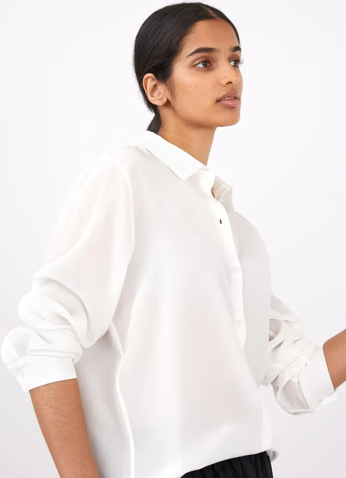 Silk Blouse Ecru Women SUNSPEL Shirts and Blouses