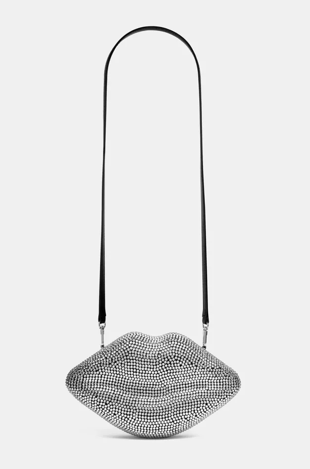 Simon Miller Bags Women Crystal Lip Clutch In BlackClear Simon Miller Bags Women Crystal Lip Clutch In BlackClear