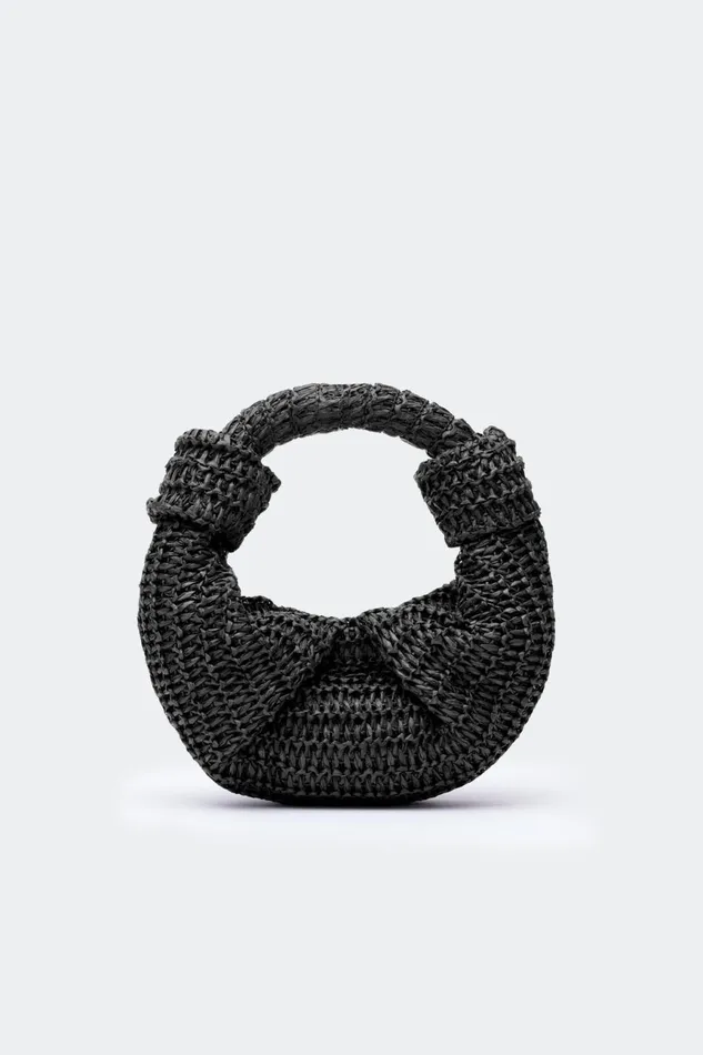 Simon Miller Bags Women Raffia Lopsy Bag In Black