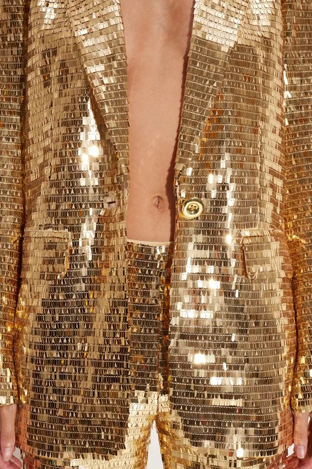 Simon Miller Bottoms Women Sequin Robo Pant In Star Gold Simon Miller Bottoms Women Sequin Robo Pant In Star Gold