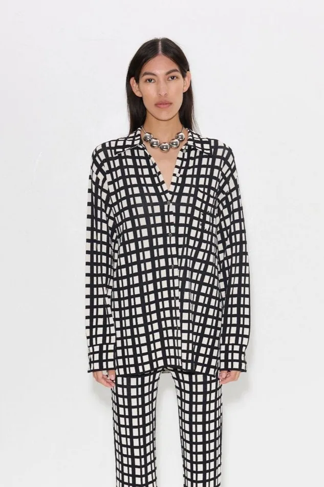 Simon Miller Knitwear Women Blaz Knit Jacket In Windowpane