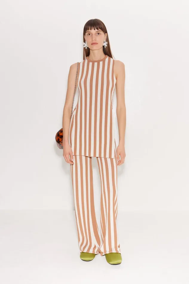 Simon Miller Knitwear Women Knits By Jabber Pant In Tan Stripe