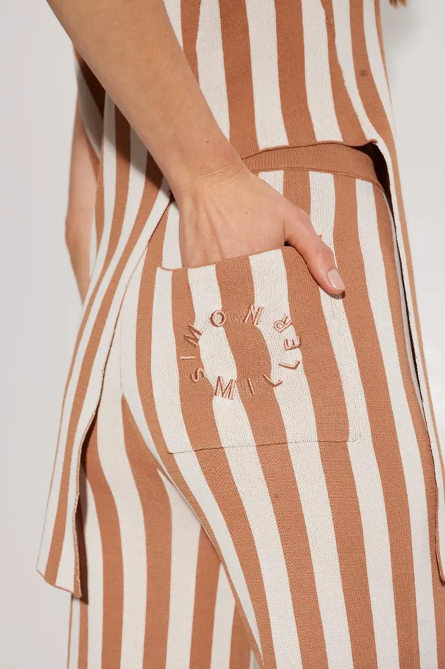 Simon Miller Knitwear Women Knits By Jabber Pant In Tan Stripe Simon Miller Knitwear Women Knits By Jabber Pant In Tan Stripe