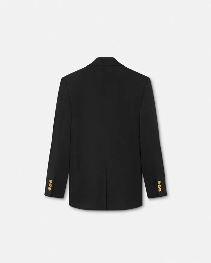 SingleBreasted Oversized Blazer Black Women Versace Blazer and Jackets