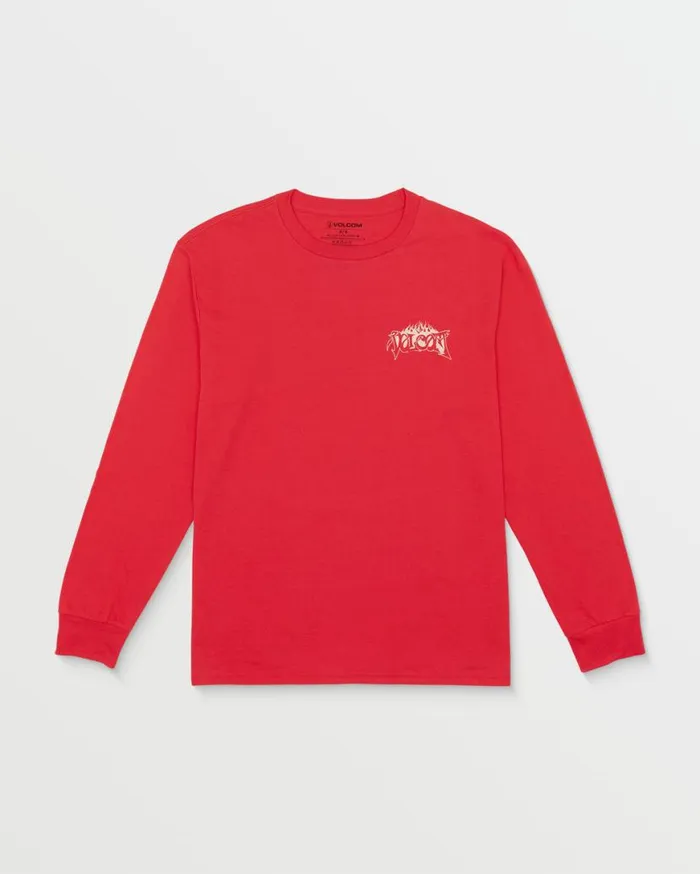 Sizzle Peak Long Sleeve Tee 8211 Ribbon Red Mens Volcom TShirts and Tanks